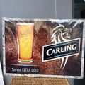 Carling Served Extra Cold Metal Sign