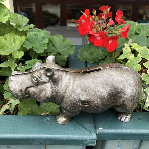 Hippo Cast Iron Money Box