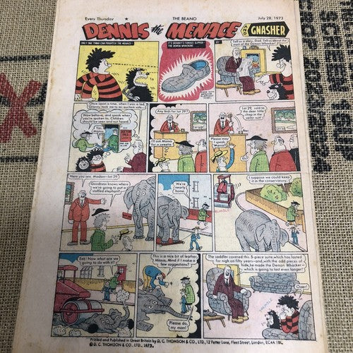 Beano Bundle Of Four 1973 Comics