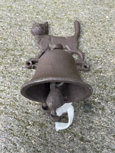 Cat Cast Iron Bell