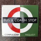 Bus And Coach Enamel Sign