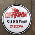 Chevron Supreme Gasoline 40 Cms Domed Metal Sign
