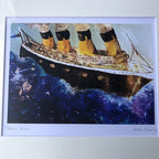 Titanic A5 Mounted Acrylic Print  .. Titled Into The Unknown