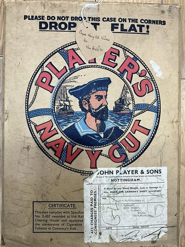 Players Navy Cut 1930s ADVERTISING BOX