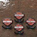 Harley- Davidson Motor Cycles 4 Cast Iron Hooks