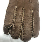 Sheepskin Genuine Gloves Chocolate Colour See All Photos Pair No 5