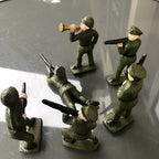 Set Of Six Cast Iron Soldiers