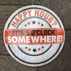 Happy Hour 40 Cms Domed Sign