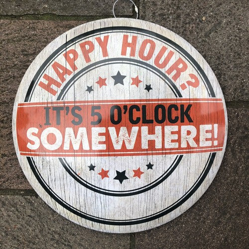 Happy Hour 40 Cms Domed Sign