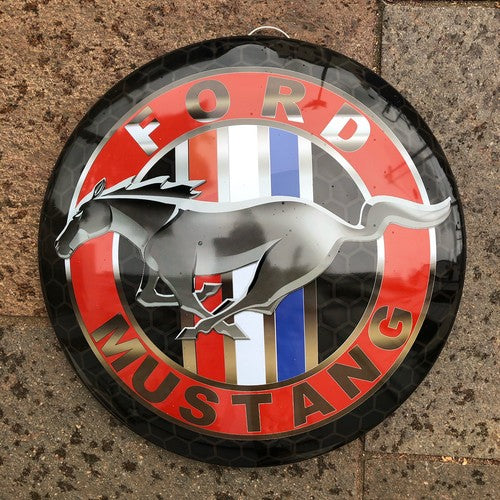 Ford Mustang 40 Cms Dome Metal Sign