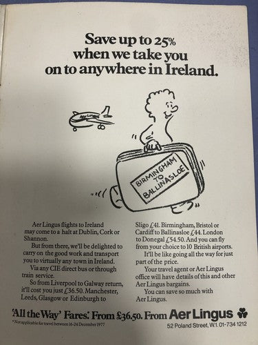 Chieftains Official Tour Programme 1977