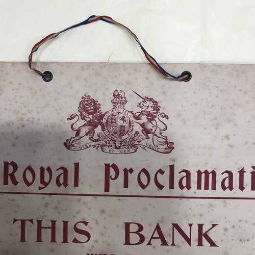 Bank Notification Antique Sign RARE!!!!