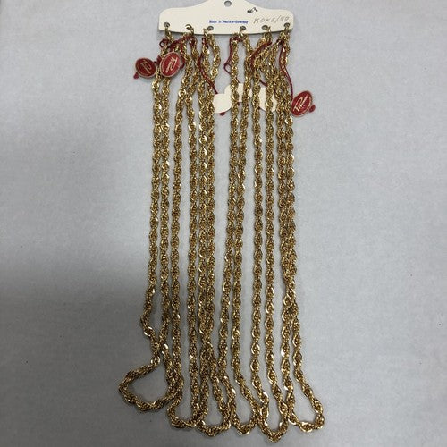 Primor Gold Plated Card Of Six 19 Inch Chains
