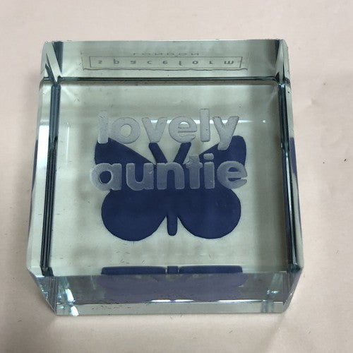 Spaceform Text Token Cube Lovely Auntie