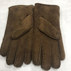 Sheepskin Genuine Light Chocolate Gloves See Condition All Photos Pair No 7