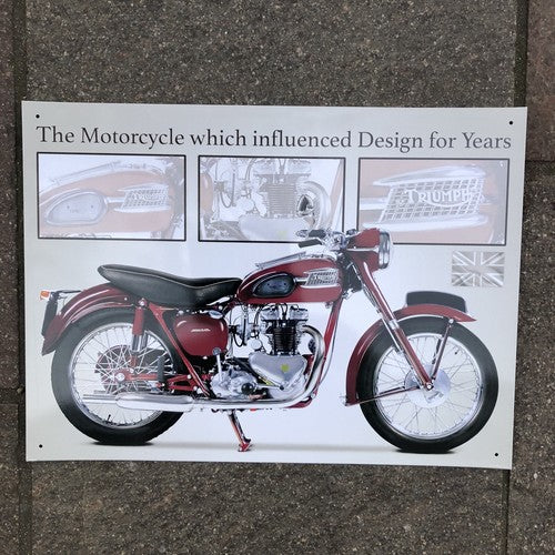 Triumph The Motorcycle Which Influenced Design For Years Metal Sign
