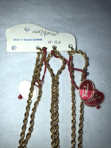 Primor Gold Plated Card Of Three 19 Inch Chains