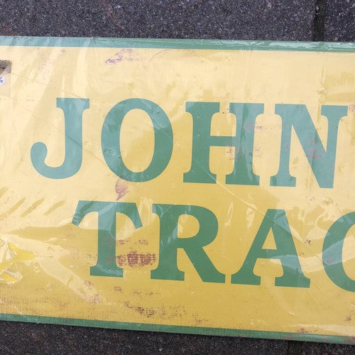 John Deere Reproduction Tractors Sign 3ft X 1 Ft Heavy Metal Good Quality