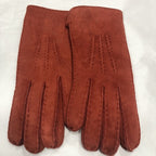 Sheepskin Genuine Gloves Rust Colour See All Photos Pair No6