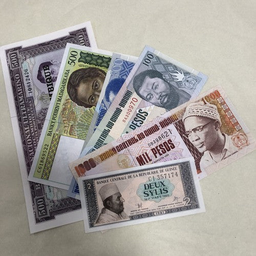 6 Independent African States Banknotes