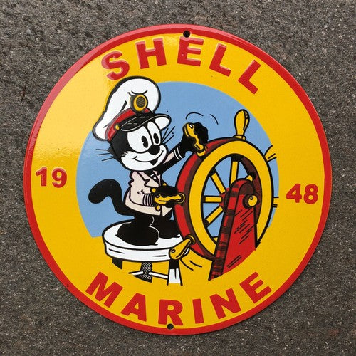 Mickey Mouse Shell Marine Enamel Sign
