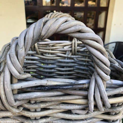 Square Log Basket Handmade