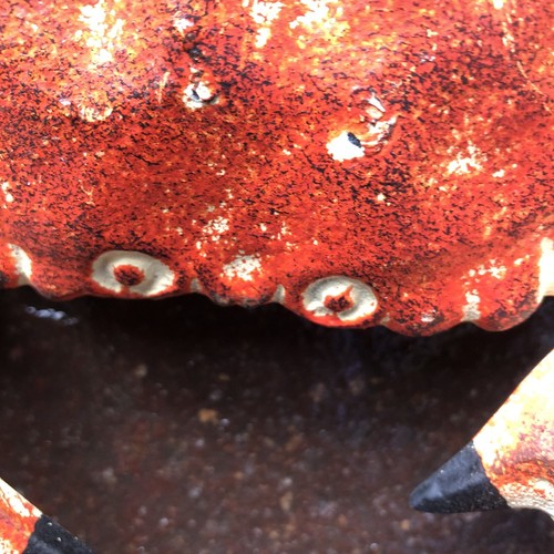 Crab Cast Iron Hinged Lid Trinket Box
