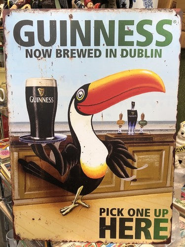 Guinness Now Brewed In Dublin Heavy Metal Sign