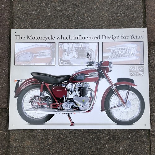 Triumph The Motorcycle Which Influenced Design For Years Metal Sign