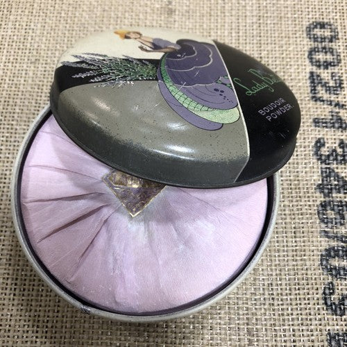 Vintage Tin Lady Betty Boudoir Powder Advertising Tin Complete With Powder