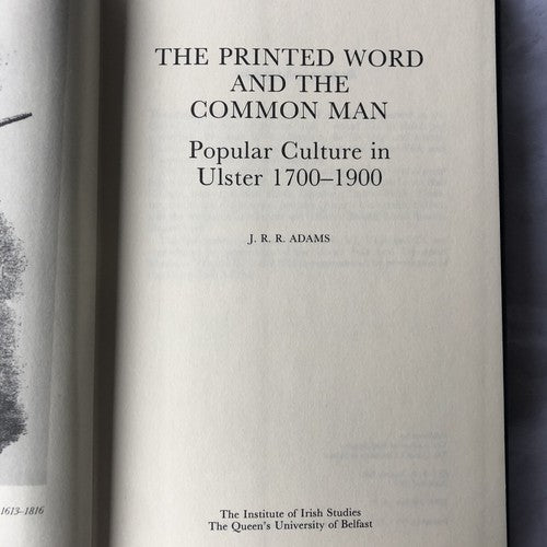 The Printed Word And The Common Man By JRR Adams