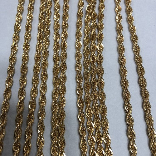 Primor Gold Plated Card Of Six 18 Inch Chains