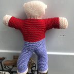 Teddy Hand Knitted 34 Cms Brand New