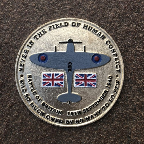Never In The Field Of Human Conflict Aluminium Sign