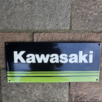 Kawasaki Enamel Sign