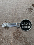 Dads Shed Polished Aluminium And Black Enamel Paint Key Rack