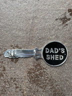 Dads Shed Polished Aluminium And Black Enamel Paint Key Rack