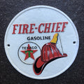 Fire Chief Gasoline Cast Iron Sign