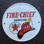 Fire Chief Gasoline Cast Iron Sign