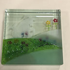 Capricorn Glass Block 3 Inches Square Boxed