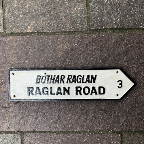 Raglan Road Cast Iron Street Sign