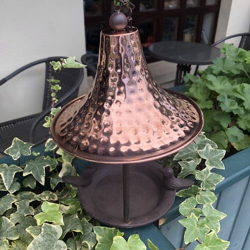 Copper Roofed Bird Feeder