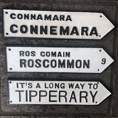 Bundle Of Three Irish Cast Iron Signs