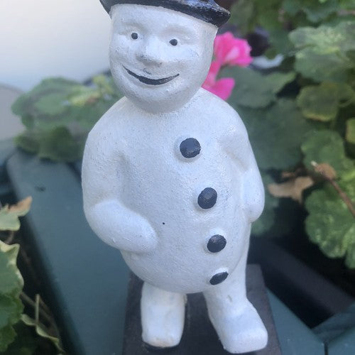 Snowman Cast Iron Money Bank