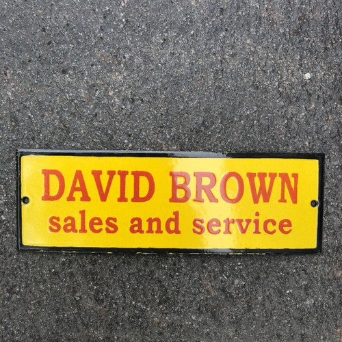 David Brown Enamel Sign