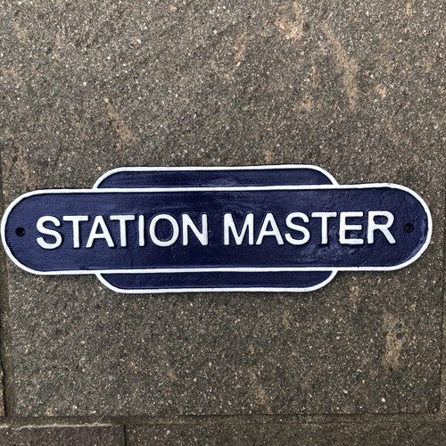 Station Master Cast Iron Sign