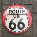 Route US 66 Domed 40 Cms Metal Sign
