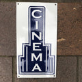 Cinema Enamel Sign