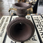Cast Iron Pair Of Garden Urns