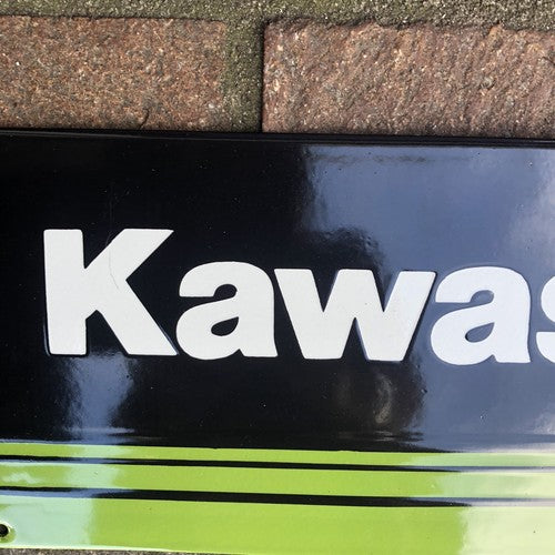 Kawasaki Enamel Sign